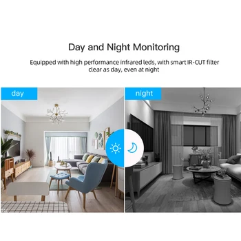 Namų Kameros 1080P IP Smart Patalpų IP Kamera HD Naktinio Matymo AI Žmogaus Aptikimo /Judesio Aptikimo Home /Office 