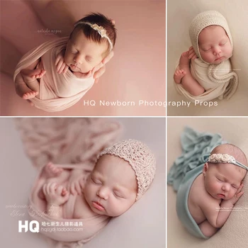 Naujagimio fotografijos apsiaustas baby nuotrauka rekvizitai mezgimo ruožas wrap kūdikių Kokono Megztinis Audinio Wrap naujai fotografija rekvizitai