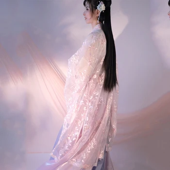 Naujas Hanfu Suknelė Moterų Klasikinio Šokio Kostiumų Kinijos Senovės Pasakų Princesė Kostiumas Tradicinių Rožinė Hanfu Liaudies Suknelė SL1226