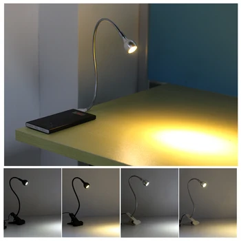 Naujas LED Stalo Lempa Knygos Šviesa USB Powered Įrašą Turėtojas Lankstus Naktiniai Skaitymo Lemputės Studijuoti Kambarys Miegamasis Kelionės USB stalinės Lempos