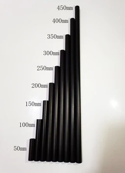 Naujo dizaino dalis Juodo Aliuminio Lydinio 15mm Lazdele - 5cm 10cm, 15cm 20cm 25 cm 30 cm 35cm 40cm, 45cm už 15mm Lazdele Geležinkelių Palaikymo Sistema