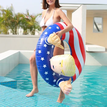 Naujų Kūrybinių Plaukimo Žiedai Baseinas Plaukti Donald Trump Amerikos Vėliava Baseinas Pripučiamas Plaukimo Plūdės 42 colių Vonios kambarys Produktus