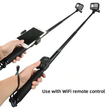 Nešiojamų Selfie Stick GoPro Hero 7 6 5 4 Veiksmų Fotoaparato Pratęsti Monopodzie už Xiaomi Yi 4K Sjcam Sj4000 Eken H9 Fotoaparato Priedų