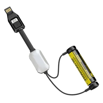 NITECORE LC10 magnetinio baterija, įkroviklis, USB mini, dėl cilindro Li-ion baterija 1A MAX DC 5V su šviesos jutiklis