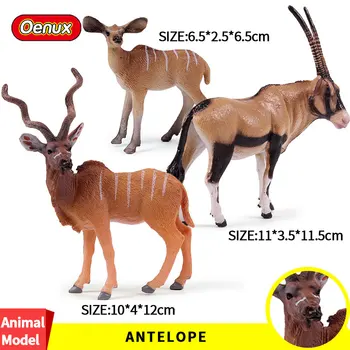 Oenux Originalus Pietų Afrikos Antilopė Gyvūnų Modelio Veiksmų Skaičiai Avių Duomenys Mielas Pvc Statinio Modelio Surinkimo Žaislai Dovana