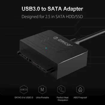 ORICO 2.5 Colių Kietojo Disko Tvarkyklė Adapterio Kabelį Konverteris USB3.0 SATA 22 Pin USB Adapteris iš 2.5 colių Sata HDD SSD
