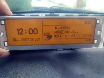 Originalo Kokybę Geltona Ekranas USB + dviejų zonų Oro Bluetooth Ekrano Stebėti 12 Pin Peugeot 307 407 408 citroen C4 C5