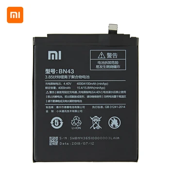 Originalus BN43 baterija 4000mAh Už Xiaomi Redmi Pastaba 4X / 4 Pastaba pasaulio Snapdragon 625 Aukštos Kokybės BN43 Baterija