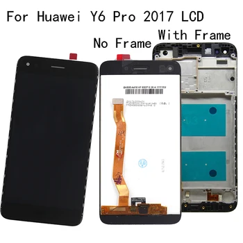 Originalus LCD Huawei Y6 Pro 2017 LCD Ekranas jutiklinis ekranas skaitmeninis keitiklis Asamblėjos SLA-L02 SLA-L22 SLA-TL00 LCD Telefono Dalių rinkinys
