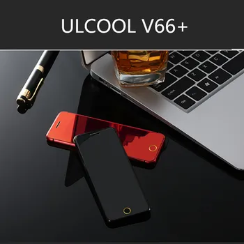 Originalus ULCOOL V6 V66 V66 Prabanga Telefonas Super Mini Plono Kortelės telefono su MP3, Bluetooth Dulkėms atsparus smūgiams Mobiliojo ryšio