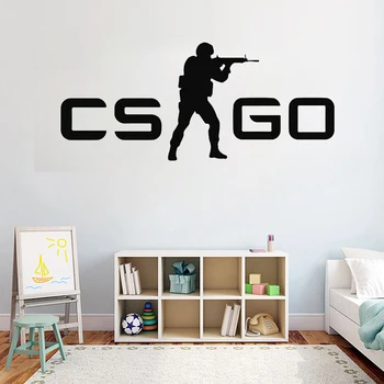 Paaugliai Kambarį Apdailos Decal Žaidimas Counter-Strike Siena Lipdukas CS GO Wallpaper Vinilo Dailės Freskos Namų Dekoro 