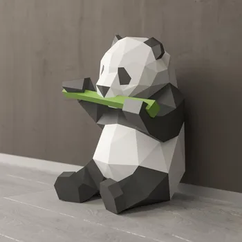 Panda 3D popieriniai mielas gyvūnų dėlionė vaikams įspūdį dovana sienų apdaila sienos kabo dekoro namų puošybai žaislas