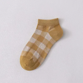 Pavasarį naują ponios pledas medvilnės kojinės Japonijos atsitiktinis kvėpuojantis moterys studentų kojinės