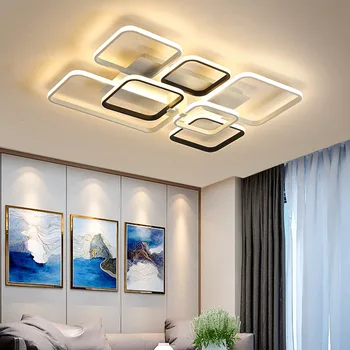 Pilka/Balta/Juoda Modernios led Lubų šviesos Lovų kambaryje kambarį Kūrybos led techo Lubų šviesos lampara techo lubų lempa