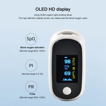 Piršto Pulse Oximeter SpO2 PR OLED PI Įkrovimo Oximetro De Dedo Pulsioximetro Širdies ritmo Monitorius Medicinos Namų HealthyCare