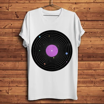 Planetos Saulės Sistemos Garso įrašymas juokinga astronomijos geek marškinėliai homme trumpomis rankovėmis vyrams, atsitiktinis marškinėlius unisex streetwear