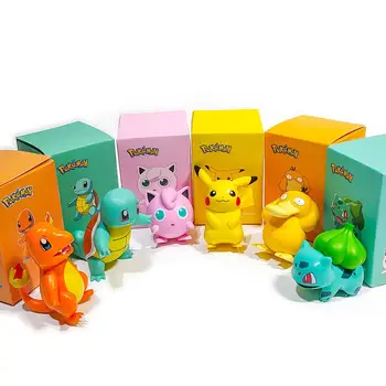 POKEMON Charmander Cleffa Pikachu Bulbasaur Squirtle Psyduck Pocket Monstras Kišti Modelis Veiksmų Skaičius, Vienas Gabalas Žaislas Vaikams dovanų
