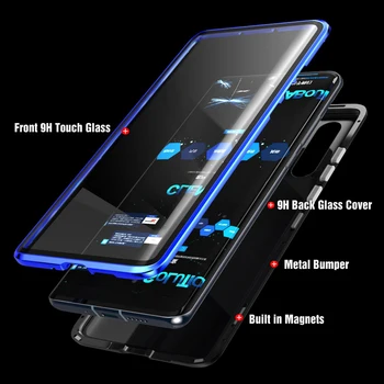 Prabanga 360 Magnetine Jėga Samsung Galaxy A51 A71 Atveju Grūdinto Stiklo Samsung A51 A71 51 71 A515F A715F Priekiniai Atgal