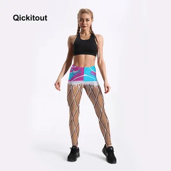 Qickitout didmeninė antblauzdžiai ledų spalvos sujungimas Lingge Europos moterų antblauzdžiai kelnės karšto stretch kelnės