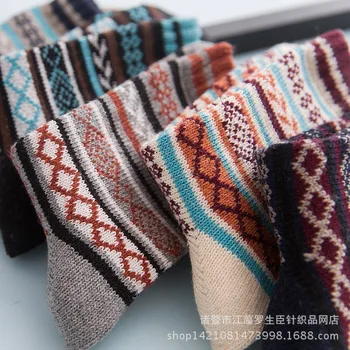 Rudens ir žiemos vyriškų kojinių storas šiltas triušio vilnos kojinės mados verslo kojinės