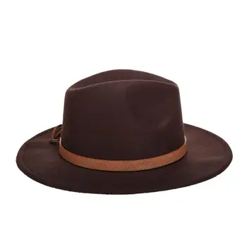 Rudens ir žiemos vyrų fedora skrybėlę klasikinio sombrero plaukuotas skarelė dirbtinė vilna bžūp skėtį nuo saulės berniukai aukštos kokybės skrybėlės kaulų