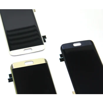 Samsung Galaxy S6 Krašto LCD G925 G925F SM-G925F Ekranas Jutiklinis Ekranas skaitmeninis keitiklis komplektuojami su rėmo Balta/Mėlyna/Aukso