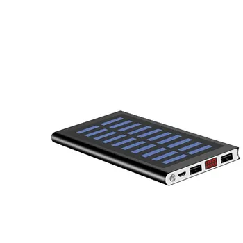 Saulės Energijos Banko 30000mah 2 USB Išorinio maitinimo, LED Nešiojamų Powerbank Mobiliojo Telefono Saulės Įkroviklis išmaniųjų telefonų