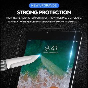 Screen Protector, Stiklo iPad 9.7 2017 2018 Grūdintas Stiklas 9H Kietumu HD skaidraus Stiklo Plėvelė iPad Pro 9.7 Oro 2 9.7 stiklo