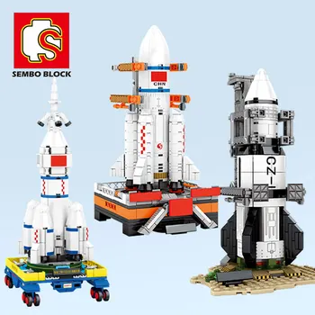SEMBO Miesto įrangos pardavimas, biuro įrangos Kūrėjas Kosmoso Raketų Blokai Pradėti Raketų Kosmoso Modelį, Žaislai Astronautas Pav Plytų Vaikams Dovanos