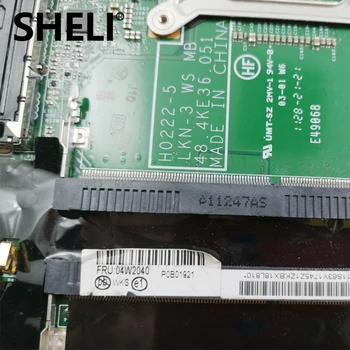 SHELI 04W2040 Lenovo W520 Nešiojamas plokštė H0222-5 48.4KE36.051 N12P-Q1-A1 DDR3 visiškai išbandyta darbo perfec