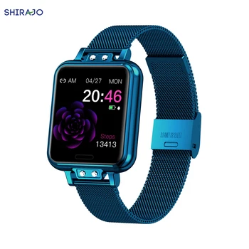 SHIRAJO Smart Watch Moterų Nerūdijančio Plieno IPS Ekranas Smartwatch su Širdies ritmas, Kraujo Spaudimas, Moterų Sveikatos ir Pranešimai