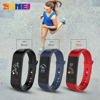 SKMEI būklės Moterims Smart Watch Vyrų Bluetooth Širdies ritmas, Kraujo Spaudimas Pedometer Laikrodis LED Sport Watch 
