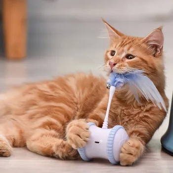 Smart katė žaislas elektroninių naminių kačių žaislai interaktyvų robotą, katėms, žaislai, gyvūnai katės plunksnų juokinga kūrybos naminių reikmenys žaislas