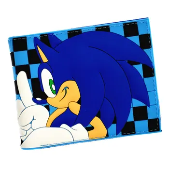 Sonic Piniginės, vyriškos Trumpas Rankinėje Cool Dizaino Piniginės Su Moneta Kišenėje