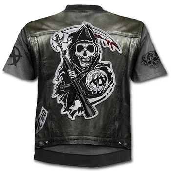 Sons Of Anarchy 3d Spausdinimo marškinėliai Gotikos Drabužių Streetwear Vyrų, Moterų Drabužiai Sūnūs Anarchijos Sūnūs Anarchija Cosplay Kostiumas