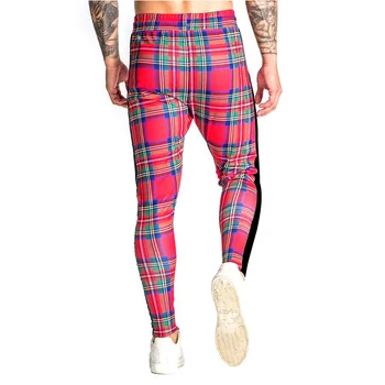 Streetwear Škotijos stiliaus Vyriškos treniruočių kelnės atsitiktinis liesas kelnės poilsiu vyrų sporto pantalon ropa hombre prakaito kelnės tracksuit