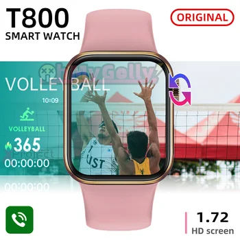 T800 Smart Watch Širdies ritmo Monitorius Skambinti Ir Atsiliepti į Skambutį Tracker Fitneso smartwatch Užsakymą žiūrėti veido PK IWO 12 x16 iwo 13 lite