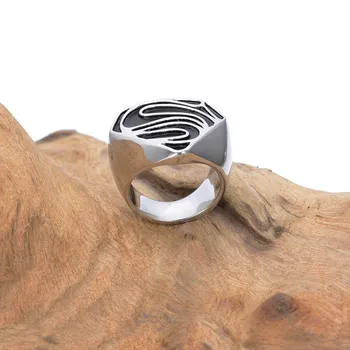 Titano plieno žiedas mados asmenybės atkurti senovės būdų, kaip punk roko žiedai, vyriški žiedas
