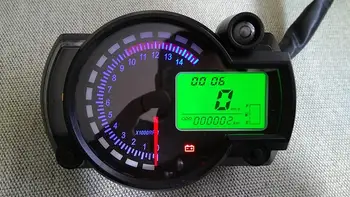 TKOSM Šiuolaikinės KOSO 14000rpm Juoda Balta LCD Skaitmeninio Motociklo Spidometras Odometras Reguliuojamas MAX 299KM/H Motociklas Su Laikikliu