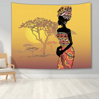 Tradicinis Afrikos Moterų Gobelenas Sienos Kabo Namų Dekoro Gobelenas Hipių Siena Antklodė Gyvenimo Kambario, Miegamasis Bendrabučio Dekoras