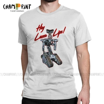 Trumpojo Jungimo T-Shirt Vyrai Johnny 5 80's Retro Robotas Filmai Nuostabus Medvilnės Tees O Kaklo trumpomis Rankovėmis sportinius Marškinėlius, Dovanų Idėjos Drabužiai