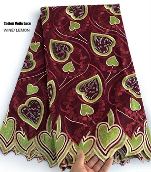 Tvarkingas Aplikacija minkšta Afrikos Šveicarijos vienspalviai voile nėrinių Austrija audinio medvilnės Nigerija, Gana tradicinę suknelę, suknelė 5yards