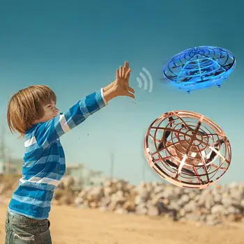 UFO Mini Drone Žaislai Vaikams Sraigtasparnis Infraraudonųjų spindulių Indukcijos skraido Kamuolys Quadrocopter Drone KALĖDŲ Dovanos Berniukams, Mergaitėms