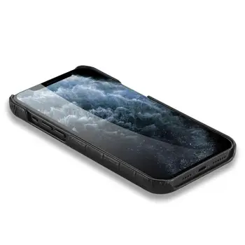 Ultra slim 12pro atveju Originali Odiniai telefono dėklai iphone 12 pro dangtelį Coque Shell 3D krokodilo odos atgal 