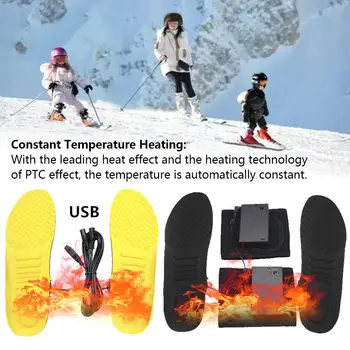 USB Įkrovimo Elektra Šildomi Vidpadžiai, Skirti Batai Žiemą Šilčiau Koja Šildymo Vidpadis Batai Įkrovimo Šildomos Pagalvėlės Padais Vyrai Moterys