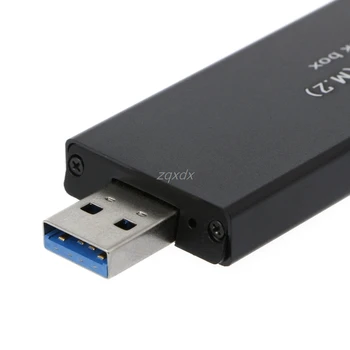 USB3.0 SATA Pagrįstas 2280 M. 2 SATA SSD Nešiojamų Talpyklos Laikymo Dėžutė Juoda