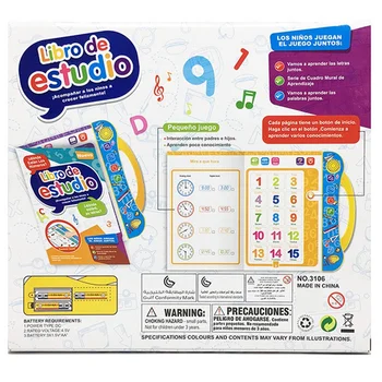 Vaikų Ankstyvojo Skaitymo Mašina, Ispanų, Anglų, Paspauskite Sn Mielas Mokymosi Mašina Vaikai Earyly Švietimo E-Knyga Žaislas