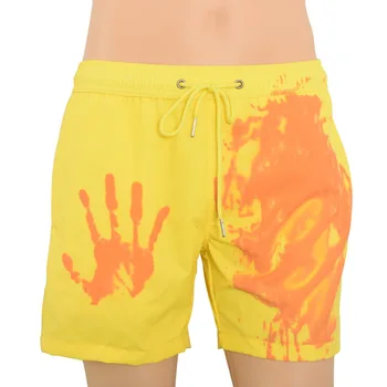 Vasaros sprogimo modeliai, spalvos paplūdimio kelnės, vyriški greitai-džiovinimo didelio dydžio maudymosi glaudės spalva keičiasi šortai