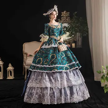 Viktorijos Rokoko Viduramžių Cosplay Lolita Dress One Piece Suknelė Gothic Lolita Classic/Tradicinių Lolita Vintage suknelė kamuolys
