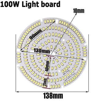 Visa galia 100W 138mm su įmontuota vairuotojo SMD5730 Ryškumas SMD Šviesos Lentos Led Lemputė Skydelyje LED aukštos bay šviesos šaltinis